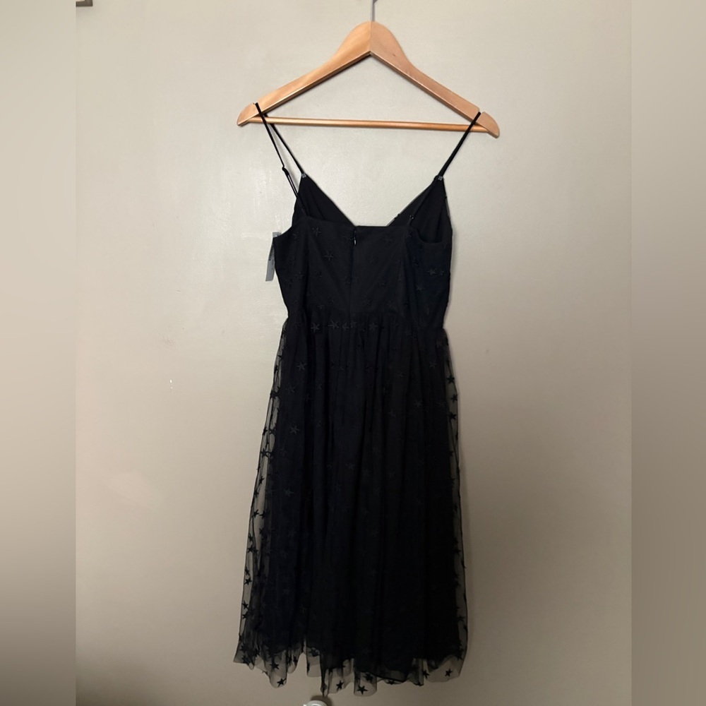 J. Crew black starry tulle party dress spaghetti straps cute chic NWT sz S - Picture 11 of 16